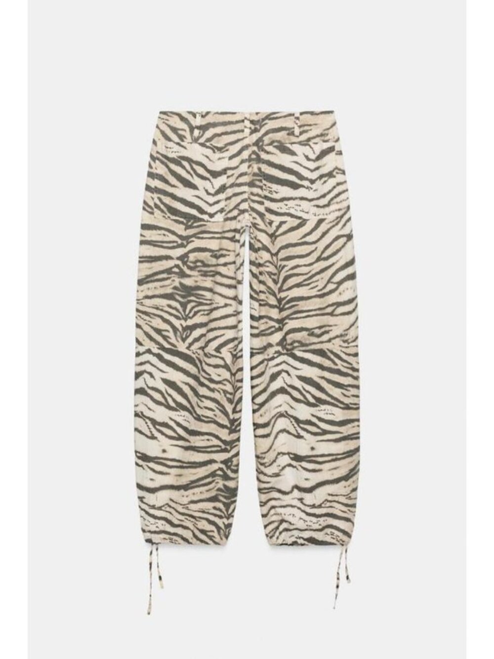 ZARA ANIMAL PRINT WIDE LEG DRAWSTRING PANTS 6929/210/035 - Picture 4 of 5